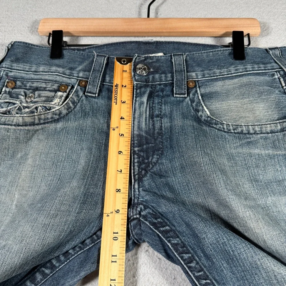 True Religion Mens Straight Leg Blue‎ Jeans 32x29 Made in USA MDE859J19